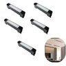 Kit 5 Luminária Led Difusa Linear para Trilho 10w Preto - 1