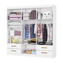 Ver imagem 5 de Guarda-Roupa Infantil com 6 Portas e 4 Gavetas 177cm Multimóveis CR35560 Branco