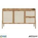 Ver imagem 5 de Balcão Buffet Oslo 139cm 2 Portas 2 Gavetas Base em Madeira Mdp Hanover ou Nero - Artesano
