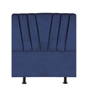 Ver imagem 2 de Cabeceira Estofada Bélgica 100CM Solteiro Suede Azul Marinho - D A DECOR