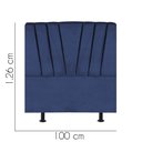 Ver imagem 3 de Cabeceira Estofada Bélgica 100CM Solteiro Suede Azul Marinho - D A DECOR