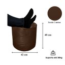 Ver imagem 7 de Descanso de Pé Peseira Cheia Puff Redondo Macio Ergonômico Marrom