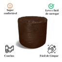 Ver imagem 3 de Descanso de Pé Peseira Cheia Puff Redondo Macio Ergonômico Marrom