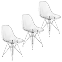 Ver imagem 1 de Kit 3 Cadeiras Eames Cristal Transparente