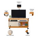 Ver imagem 3 de Rack Bancada de Tv 50 Pol 121cm Rute Z10 Off/cinamomo - Mpozenato