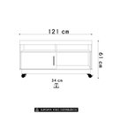 Ver imagem 4 de Rack Bancada de Tv 50 Pol 121cm Rute Z10 Off/cinamomo - Mpozenato