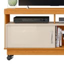 Ver imagem 5 de Rack Bancada de Tv 50 Pol 121cm Rute Z10 Off/cinamomo - Mpozenato