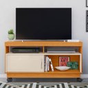 Ver imagem 2 de Rack Bancada de Tv 50 Pol 121cm Rute Z10 Off/cinamomo - Mpozenato