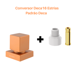 Acabamento Quadrado Rose P/ Registro Fabrimar + Conversor Deca - 2