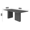 Ver imagem 3 de Mesa P/ Cozinha Ester C/ Tampo Madeirado 210x100cm Cinamomo - Cimol