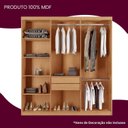 Ver imagem 5 de Guarda-Roupa Frisado 100% MDF 6 Portas e 2 Gavetas Veracruz Off White/Marromle