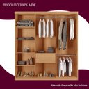 Ver imagem 5 de Guarda-Roupa Frisado 100% MDF 6 Portas e 2 Gavetas Veracruz Off White/Marromle