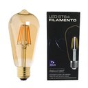 Ver imagem 4 de Kit 10 Pendente Soquete Copinho E27 Dourado + Led ST64