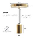 Ver imagem 3 de Kit 10 Pendente Soquete Copinho E27 Dourado + Led ST64