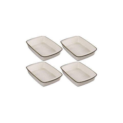 Jogo com 4 Travessas Refratárias Oxford Tango Maresia 2l 34x21x6,5cm