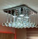 Ver imagem 2 de Lustre De Cristal Legítimo K9 Para Quarto Sala Base 30x30cm