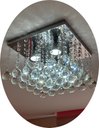 Ver imagem 1 de Lustre De Cristal Legítimo K9 Para Quarto Sala Base 30x30cm