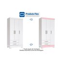 Ver imagem 2 de Guarda Roupa Solteiro 3 Portas e 2 Gavetas C/ Pés Briz Be16 Branco - Henn