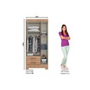 Ver imagem 4 de Guarda Roupa Solteiro 3 Portas e 2 Gavetas C/ Pés Briz Be16 Branco - Henn