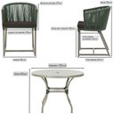 Ver imagem 2 de Mesa com 4 Cadeiras e Noronha Estofado 9 Trama Original Verde