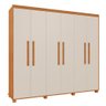 Guarda Roupa 6 Portas 4 Gavetas Casal 100% Mdf Nature Off White Blor Shop Jm - 2