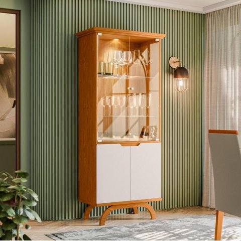 Cristaleira Vicenza 100% Mdf Ype/off White
