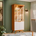 Ver imagem 1 de Cristaleira Vicenza 100% Mdf Ype/off White