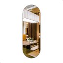 Ver imagem 1 de Espelho Pílula Decorativo Orgânico Oval Moderno 150x50 Preto
