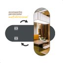 Ver imagem 4 de Espelho Pílula Decorativo Orgânico Oval Moderno 150x50 Preto