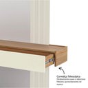 Ver imagem 3 de Aparador Suspenso Espelhado Ripado Tb486e Freijó Off White Dalla Costa