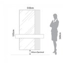 Ver imagem 4 de Aparador Suspenso Espelhado Ripado Tb486e Freijó Off White Dalla Costa