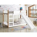Ver imagem 3 de Beliche Infantil Lótus Prime com Escorregador MDF-MDP Branco Gabrielli Móveis