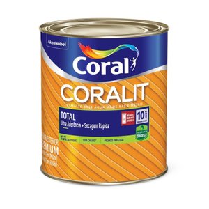 Coral Coralit Total Brilhante Cor Preto 900ml