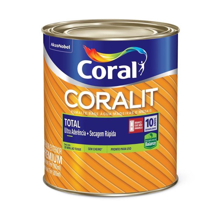 Coral Coralit Total Brilhante Cor Preto 900ml Coral Coralit Total Brilhante Cor Preto 900ml