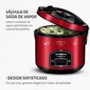 Ver imagem 4 de Panela Elétrica de Arroz Mondial Pratic 10i Premium Vermelho/inox 700w 220v - Pe-46-10x