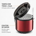 Ver imagem 6 de Panela Elétrica de Arroz Mondial Pratic 10i Premium Vermelho/inox 700w 220v - Pe-46-10x