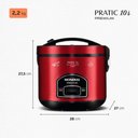 Ver mais imagens de Panela Elétrica de Arroz Mondial Pratic 10i Premium Vermelho/inox 700w 220v - Pe-46-10x