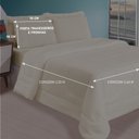 Ver imagem 4 de Edredom Casal Queen 5 Peças Leve para Verão Função Cobre Leito Bege Casa Dona