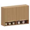 Ver imagem 1 de Armário Aéreo para Cozinha 120 cm 100% MDF 2 Portas Lumen Freijó