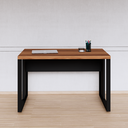 Ver imagem 1 de Mesa para Escritório Diretor com Tampo 120cm Preto e Marrom Yescasa