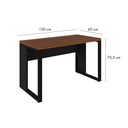 Ver imagem 3 de Mesa para Escritório Diretor com Tampo 120cm Preto e Marrom Yescasa