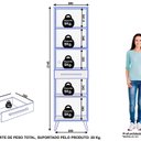 Ver imagem 3 de Paneleiro para Microondas 2 Portas 1 Gaveta 2 Prateleiras Favorita Marrom/Cinamomo/Areia