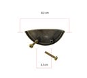 Ver imagem 2 de Kit 3 Puxador Concha Puxadores de Gaveta Armario Moveis: Ouro Velho