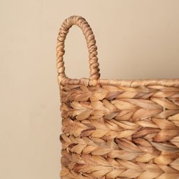 Cesto Organizador Redondo com Alças 45cm de Fibra Natural Multiuso - Oikos - 6