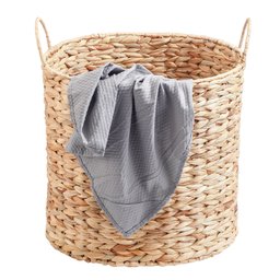 Cesto Organizador Redondo com Alças 45cm de Fibra Natural Multiuso - Oikos - 2