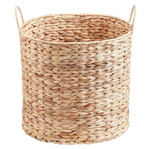 Cesto Organizador Redondo com Alças 45cm de Fibra Natural Multiuso - Oikos
