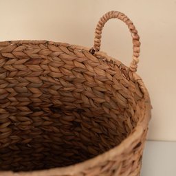 Cesto Organizador Redondo com Alças 45cm de Fibra Natural Multiuso - Oikos - 7