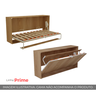 Kit Ferragens Cama Solteiro Horizontal Retrátil de Parede - 4