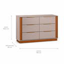 Ver imagem 3 de Cômoda Giardino – 6 Gav – 0.82 x 1.36 x 0.45