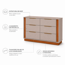 Ver imagem 6 de Cômoda Giardino – 6 Gav – 0.82 x 1.36 x 0.45